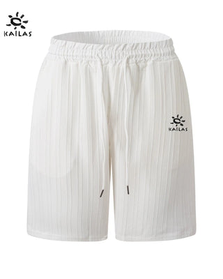 KAILAS Men’s Embroidered Logo Casual Shorts – Summer-Ready Style for Beach, Travel, and Everyday Comfort