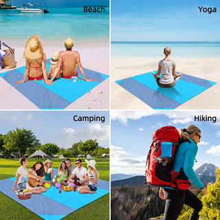 6.5x7ft Waterproof Pocket Beach Blanket