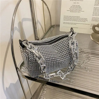 Rhinestone Glitter Bucket Bag