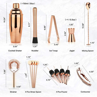 16pcs Cocktail Bartender Kit