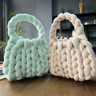The Cozy Braided Plush Hobo Bag