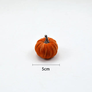 Velvet Artificial Pumpkin Decor – 10pcs Set