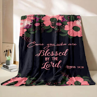 FaithWrap 3D Print Bible Verse Flannel Blanket