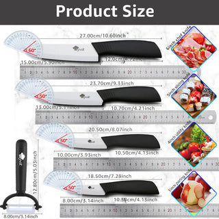 Ceramic Kitchen knives 3 4 5 6 inch Chef knife set