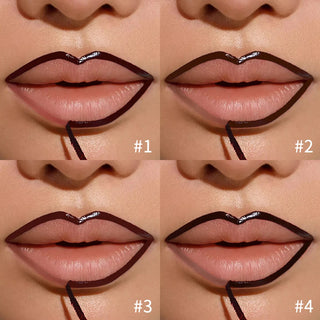 Peel-Off Lip Liner Stain, Waterproof Long-Lasting Matte Lip Tint with Tear-Off Film Finish for Smudge-Resistant Lip Contour