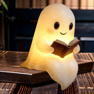 LED Ghost Reading Book Lamp – Cute Halloween Ghost Night Light