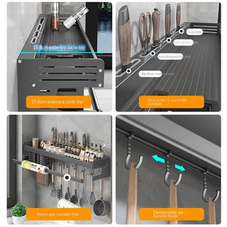 Aluminum Wall-Mounted Kitchen Storage Rack