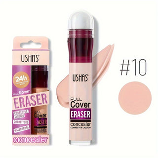 USHAS Sponge Head Concealer, Long-Lasting Cream Concealer for Dark Circles, Freckles, Acne Marks, Pigmentation, Blemishes, and Whole-Face Coverage