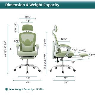 JHK Ergonomic Reclining High Back Mesh Chair