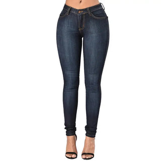 SANWOOD High-Waist Pull-On Skinny Jeans