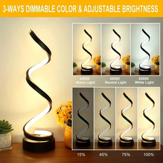 Spiral Glow LED Table Lamp