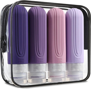 90ml Leakproof Silicone Travel Bottle Set (4-Pack)