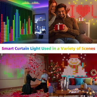 Bluetooth App LED String Smart Curtain Lights