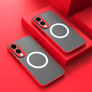Matte Magnetic Samsung Galaxy Case, Frosted Translucent Shockproof Cover