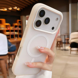 Luxury 2-in-1 Magnetic Shockproof iPhone Case, Soft TPU Silicone MagSafe-Compatible Wireless Charging Cover for iPhone 17 16 15 14 13 12 11 Series