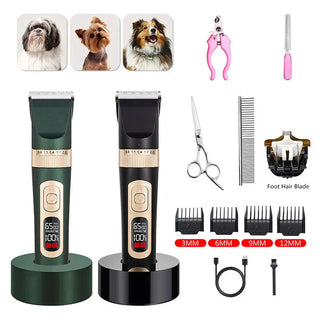 Grooming and Care Set Rechargeable 4 Speed Pet Clipper