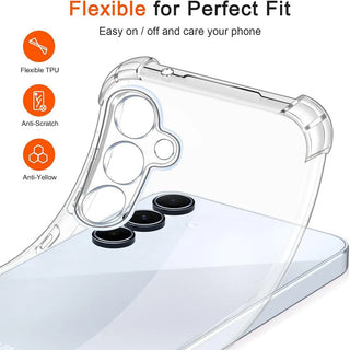 Clear Shockproof Samsung Galaxy Case – Transparent Anti-Scratch Bumper with Reinforced Corners
