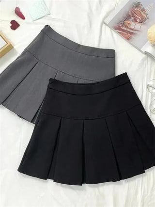 Kawaii High-Waist Pleated Mini Skirt