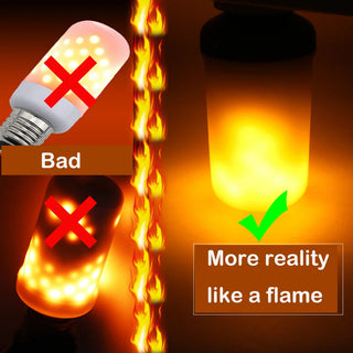 LED Flame Light Bulb – 4 Modes Flickering Fire Effect Night Light