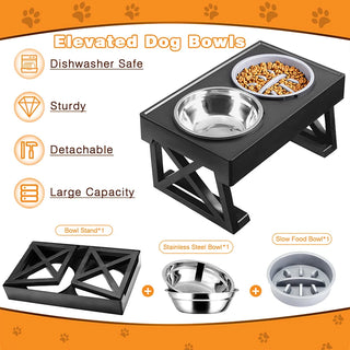 Kimpets  Double Bowls Stand 3 Adjustable Height