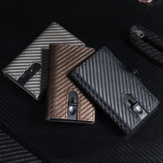 Casekey Real Carbon Fiber/ Leather Slim Wallet