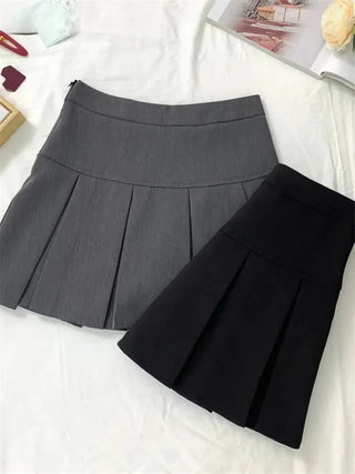 Kawaii High-Waist Pleated Mini Skirt