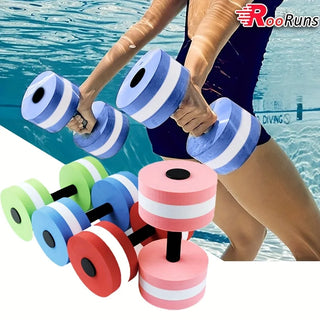 Aqua Water Dumbbell Foam Float for Pool Exercise – EVA Aquatic Resistance Weight for Water Aerobics, Swim Fitness & Strength Training