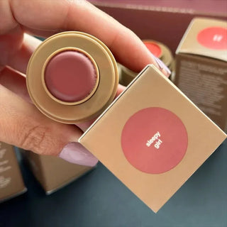 Pocket Blush Lip & Cheek Hydrating Stick, Cream Blush Balm for Natural Color, Easy-Apply Full Size Makeup Stick for Cheeks and Lips