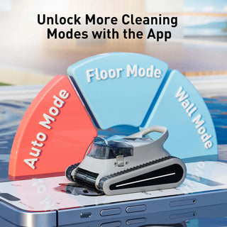 Seauto Crab Pro Cordless Robotic Pool Cleaner -Automatic Pool Vacuum for In-Ground Pools up to 2000 sq ft with Smart Navigation & Powerful Suction