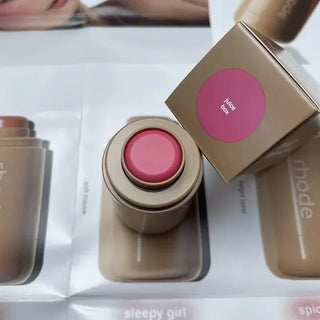 Pocket Blush Lip & Cheek Hydrating Stick, Cream Blush Balm for Natural Color, Easy-Apply Full Size Makeup Stick for Cheeks and Lips