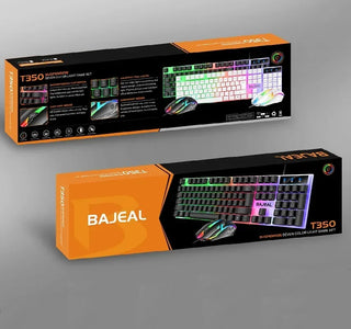 BAJEAL Wired USB Keyboard With Lights and Mouse