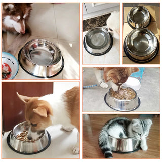 6 Size Stainless Steel Pet Dog/Cat Bowls