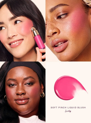 Soft Pinch Liquid Blush, Lightweight Silky Liquid Blush with Smooth Glide-On Application, Long-Lasting Matte & Dewy Finish Options for Natural Flush Makeup