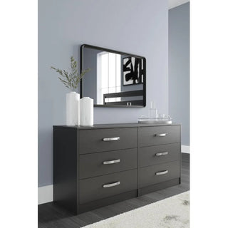 RUO WU 6 Drawer Dresser With Ball-bearing Tracks and Safety Stops