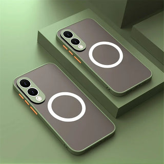 Matte Magnetic Samsung Galaxy Case, Frosted Translucent Shockproof Cover