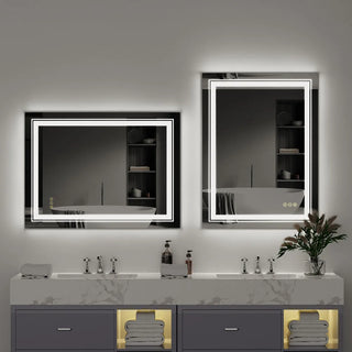 LUVODI Dual-Light Crystal Clear LED Bathroom Mirror