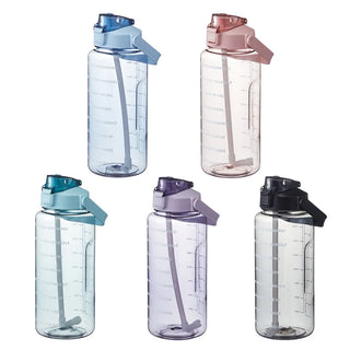 2L Large Capacity Sports Water Bottle with Straw