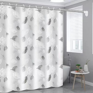 Ombre Leaf Pattern Shower Curtain