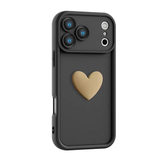 Luxury Cute 3D Love Heart Soft iPhone Case, Full Coverage Shockproof Matte Candy Phone Cover