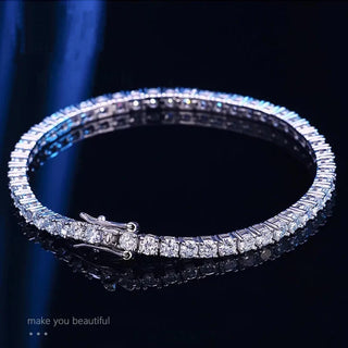 Radiant Line Moissanite Tennis Bracelet for Her