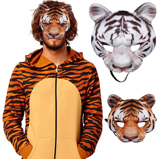 Animal Mask 3D Realistic Half Face Mask – Perfect for Halloween, Cosplay & Parties!