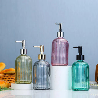 Modern Glass 420ml Bathroom Pump Bottle