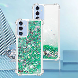 Liquid Glitter Quicksand Samsung Galaxy Case – Shockproof Clear Bumper Cover with Floating Sparkle