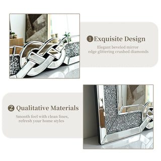 LUVODI LuxeShine Crystal Diamond Wall Mirror