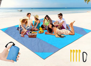 6.5x7ft Waterproof Pocket Beach Blanket