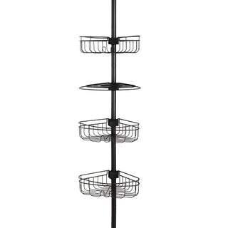 Mainstays 3-Shelf Tension Pole Shower Caddy, Oil-Rubbed Bronze