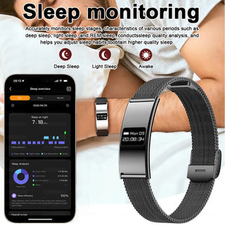 Ultra Thin Smart Fitness Bracelet – Heart Rate, Sleep & Activity Tracker Watch Compatible with Android & iOS