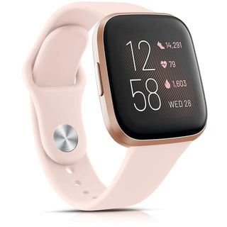 Silicone Watch Band Compatible with Fitbit Versa 2 – Soft Sport Replacement Strap, Adjustable Wristband for Men & Women