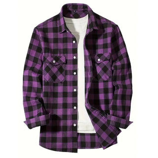 Button-Up Classic Plaid Smart Casual Flannel