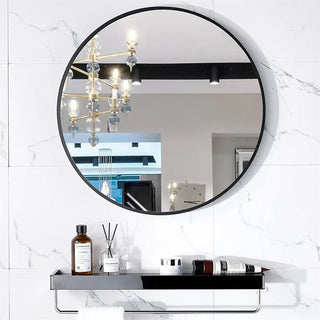 LUVODI Modern Round Metal Framed Mirror